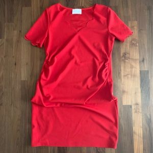 French Grey Maternity Dress